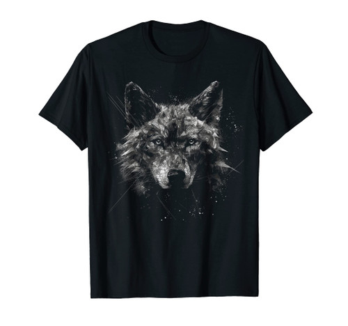 Wolf Art - Animal Lover Motif Wolf T-Shirt