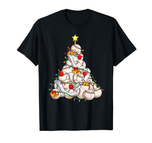 Baseball Christmas Tree Xmas Pajamas player coach Men Women T-Shirt Baseball Christmas Tree Xmas Pajamas player coach Men Women T-Shirt