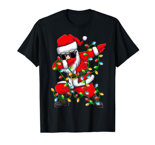 Dabbing Santa Xmas Lights Girls Boys Kids Christmas Gifts T-Shirt Dabbing Santa Xmas Lights Girls Boys Kids Christmas Gifts T-Shirt