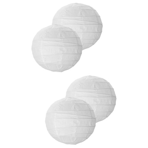 NOLITOY 4 Pcs Chandelier Lantern Shade Paper Lanterns Hanging Decorations Wedding Paper Lanterns Bathroom Light Shade Paper Shades Bedside Lamp Shade White Rice Paper Indoor Iron