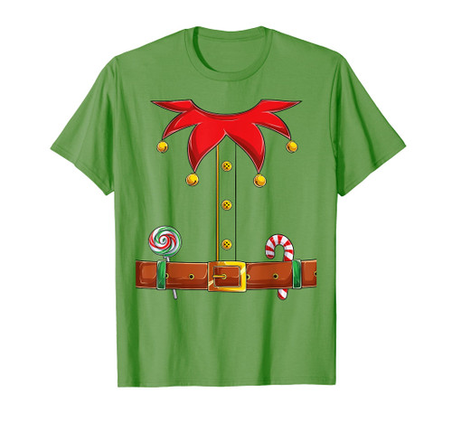 Christmas ELF Costume Fun ELF Suit Xmas men women kids boys T-Shirt