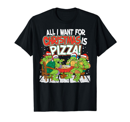 Teenage Mutant Ninja Turtles Pizza For Christmas T-Shirt T-Shirt Teenage Mutant Ninja Turtles Pizza For Christmas T-Shirt T-Shirt