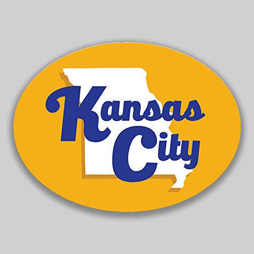 JMM Industries Kansas City Missouri Vinyl Decal Sticker Car Window Bumper 2-Pack 4.5-Inches by 3.5-Inches Premium Quality UV-Protective Laminate PDS1683