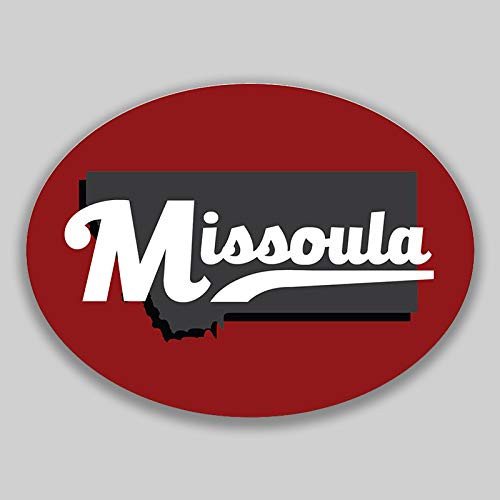 JMM Industries Missoula Montana Vinyl Decal Sticker Car Window Bumper 2-Pack 4.5-Inches by 3.5-Inches Premium Quality UV-Protective Laminate PDS1699