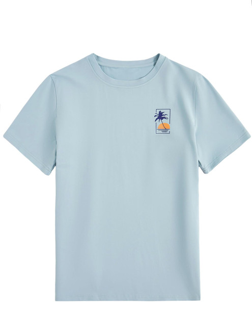 SOLY HUX Men's Summer Graphic T Shirt Short Sleeve Crew Neck Casual Tee Tops Blue Tree L SOLY HUX Men's Summer Graphic T Shirt Short Sleeve Crew Neck Casual Tee Tops Blue Tree L