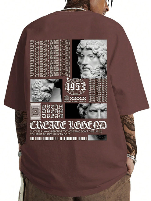 SOLY HUX Men's Letter Graphic Tees Casual Printed Short Sleeve T Shirts Crew Neck Summer Oversize Shirts Tops for Guys Chocolate Brown M SOLY HUX Men's Letter Graphic Tees Casual Printed Short Sleeve T Shirts Crew Neck Summer Oversize Shirts Tops for Guys Chocolate Brown M