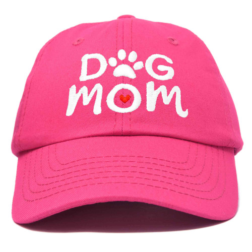 DALIX Dog Mom Baseball Cap Women's Hats Dad Hat in Hot Pink
