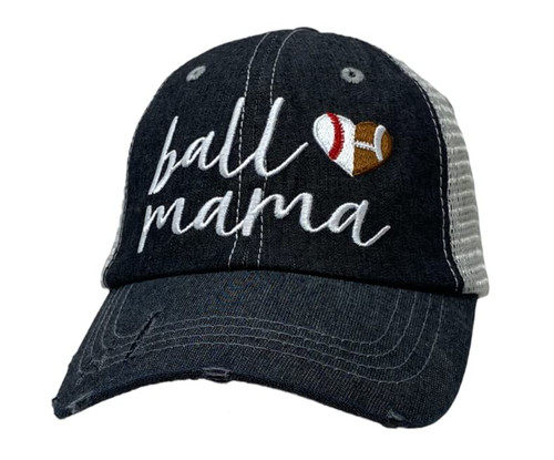 Cocomo Soul Womens Ball Mama Hat | Ball Mom Hat | Half Baseball Half Football Mom Hat | Baseball Mom Hat | Football Mom Hat 604 Dark Grey Cocomo Soul Womens Ball Mama Hat | Ball Mom Hat | Half Baseball Half Football Mom Hat | Baseball Mom Hat | Football Mom Hat 604 Dark Grey