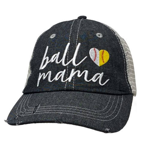 Cocomo Soul Womens Ball Mama Hat | Baseball Softball Mom Hat | Baseball MOM Hat | Softball MOM Hat | Half Baseball Half Softball Hat 412 Dark Grey Cocomo Soul Womens Ball Mama Hat | Baseball Softball Mom Hat | Baseball MOM Hat | Softball MOM Hat | Half Baseball Half Softball Hat 412 Dark Grey