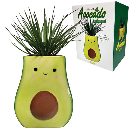 Streamline Imagined Ceramic Kawaii Avocado Planter Pot