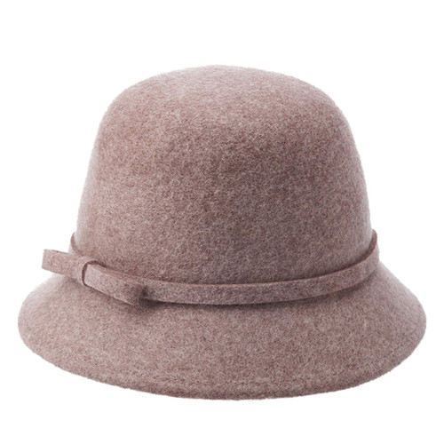 BAIMORE100% Wool Vintage Felt Cloche Bucket Bowler Hat Winter Women Church Hats