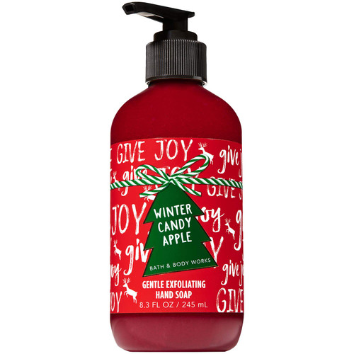 Bath and Body Works WINTER CANDY APPLE Gentle Exfoliating Hand Soap 8.3 Fluid Ounce (2018 Edition)