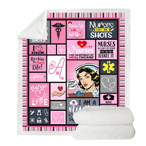 Nurse Gifts for Women, Nurse Week Gifts, Nurse Appreciation Gifts, Nurse Graduation Gift, Nurse Practitioner Gifts, Nurse Retirement Gifts, Soft Warm Nurse Throw Blanket for Couch Bed Office 50x60