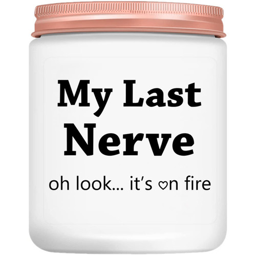 Birthday Gifts for Women - Funny Gifts for Best Friend Women, Mother's Day Valentines Day Gifts for Her, Him, Mom, Dad, BFF, Best Friends, Girlfriend, Boyfriend, Sister - My Last Nerve Candles Gifts Birthday Gifts for Women - Funny Gifts for Best Friend Women, Mother's Day Valentines Day Gifts for Her, Him, Mom, Dad, BFF, Best Friends, Girlfriend, Boyfriend, Sister - My Last Nerve Candles Gifts