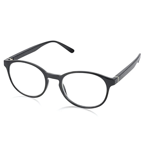 In Style Eyes Opulent Reading Glasses - Full-Rimmed, Classic Oval Style Frame - Non-Polarized Lens - Black - 3.0x