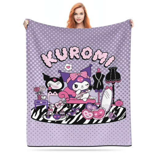 mnizgrf Kids' Throw Blankets Kawaii Super Soft Blanket Cute Plush Blanket Four Seasons Flannel Fleece Blanket for Bed Sofa Living Room Decor (Pink,50"x40")