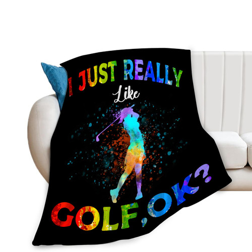 Golf Blanket for Women Men Cozy Plush Golf Lovers Gifts Golfing Golfers Sports Throw Blanket Flannel Fleece Ultra Soft Fuzzy Funny Golfing Blankets for Bed Couch Sofa 50"X40"