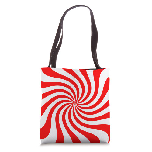 Peppermint Candy Swirl Classic Christmas Lollipop Pattern Tote Bag