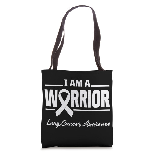 I Am A Lung Cancer Warrior Lung Cancer Awareness Tote Bag