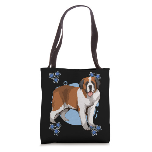 St. Bernard Dog Blue Design Dog Owner Stuff Saint Bernards Tote Bag