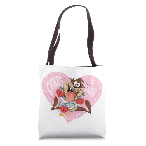 Looney Tunes Taz Crazy In Love Valentine's Day Tote Bag