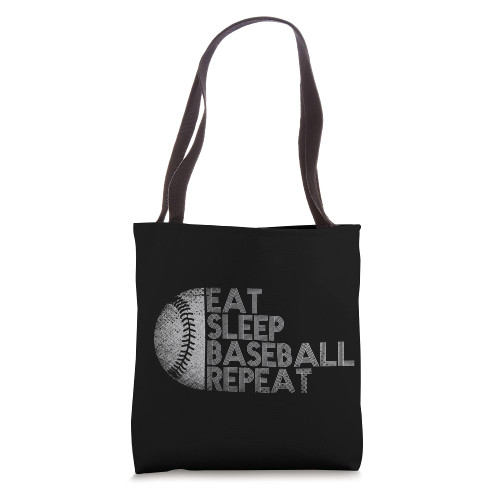 Eat Sleep Baseball Repeat Baseball Player Funny Baseball Tote Bag Eat Sleep Baseball Repeat Baseball Player Funny Baseball Tote Bag