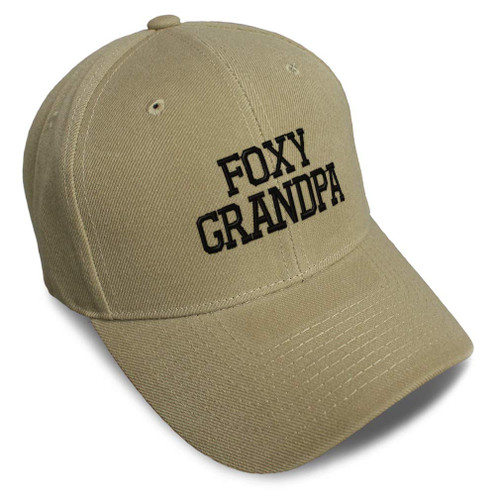Baseball Cap American Foxy Grandpa Embroidery Acrylic Dad Hats for Men & Women Strap Closure Khaki Design Only Baseball Cap American Foxy Grandpa Embroidery Acrylic Dad Hats for Men & Women Strap Closure Khaki Design Only