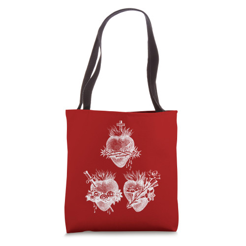 Sacred Heart of Jesus and Immaculate Heart of Mary Joseph 3W Tote Bag