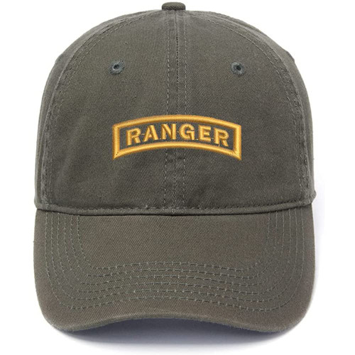 Lyprerazy Men's Baseball Cap Army Ranger Embroidery Hat Cotton Embroidered Casual Baseball Caps (Military,7)