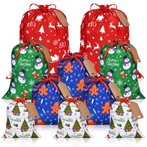 10 PCS Christmas Santa Sack Christmas Bags with Drawstring, Christmas Gift Bags Assorted Sizes, Large Medium Small Christmas Gift Bags, Reusable Christmas Gift Bags Holiday Gift Bags for Xmas Presents 10 PCS Christmas Santa Sack Christmas Bags with Drawstring, Christmas Gift Bags Assorted Sizes, Large Medium Small Christmas Gift Bags, Reusable Christmas Gift Bags Holiday Gift Bags for Xmas Presents