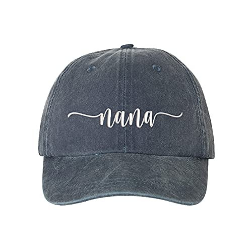 DSY Lifestyle Nana Washed Embroidered Baseball Hat (Navy) DSY Lifestyle Nana Washed Embroidered Baseball Hat (Navy)