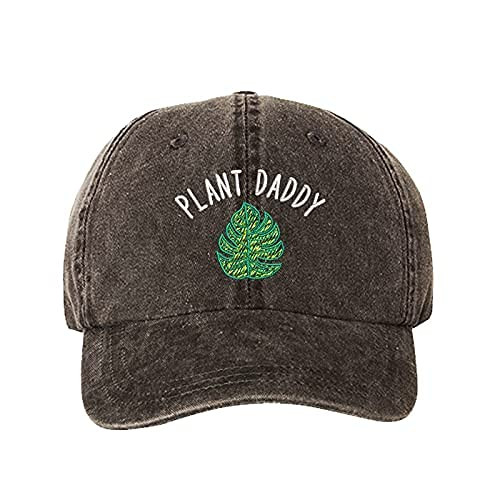 DSY Lifestyle Plant Daddy Washed Embroidered Baseball Hat (Black)