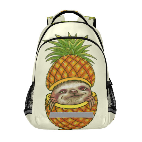 Glaphy Pineapple Sloth Backpacks Laptop School Book Bag Lightweight Daypack for Men Women Teens Kids