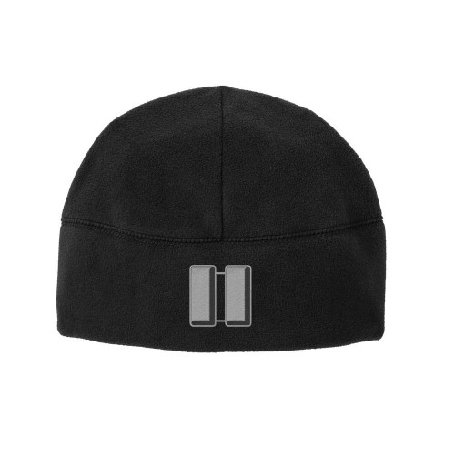 Officer Rank O-3 Captain/Lieutenant Veteran Embroidered Beanie Watch Cap (Black)