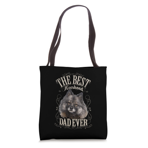 Best Keeshond Dad Ever Funny Dog Lover Gifts Men Vintage Tote Bag