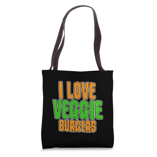 I Love Veggie Burgers Tote Bag