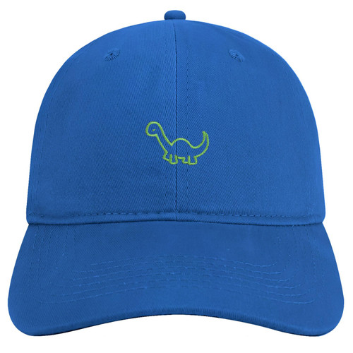 Trendy Apparel Shop Dinosaurs Embroidered Cap Premium Cotton Dad Hat - Royal
