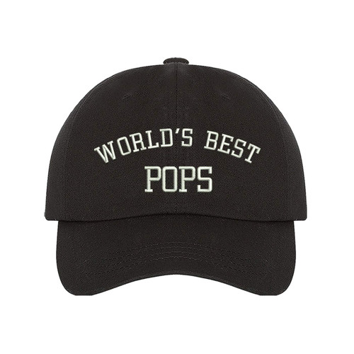 World's Best Pops Embroidered Baseball Hat - Hat's for Dad, Grandpa Baseball Cap, Dad Hat, Grandpa Hat (Black) World's Best Pops Embroidered Baseball Hat - Hat's for Dad, Grandpa Baseball Cap, Dad Hat, Grandpa Hat (Black)