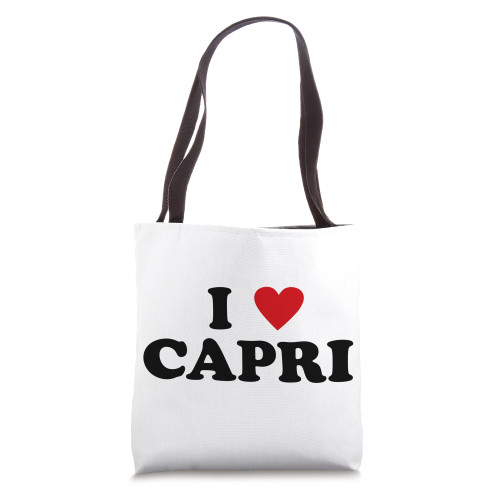 Vacation Island Heart - Funny I Love Capri Tote Bag