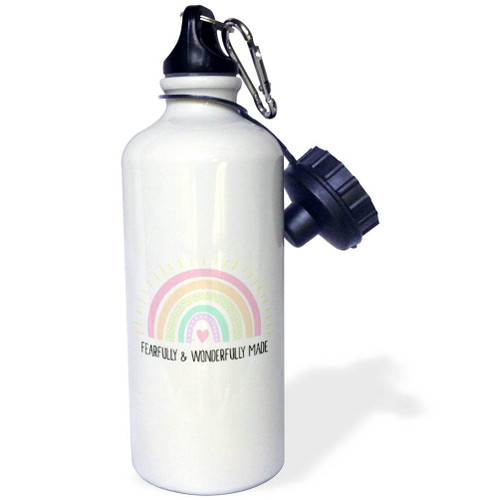 3dRose Fearfully and Wonderfully Made - Psalm 139 14 Bible Quote -... - Water Bottles (wb-363030-1)