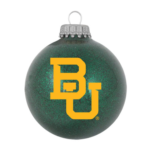 RFSJ Baylor Bears Blown Glass Ornament, Green