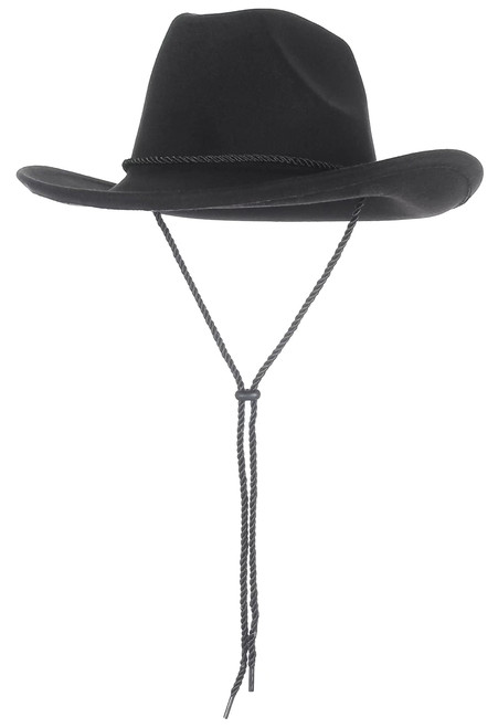 Cowboy Cowgirl Hat for Men Women Classic Roll Up Brim Fedora Cowgirl Hat Western Cowboy Hat with String Black Cowboy Cowgirl Hat for Men Women Classic Roll Up Brim Fedora Cowgirl Hat Western Cowboy Hat with String Black