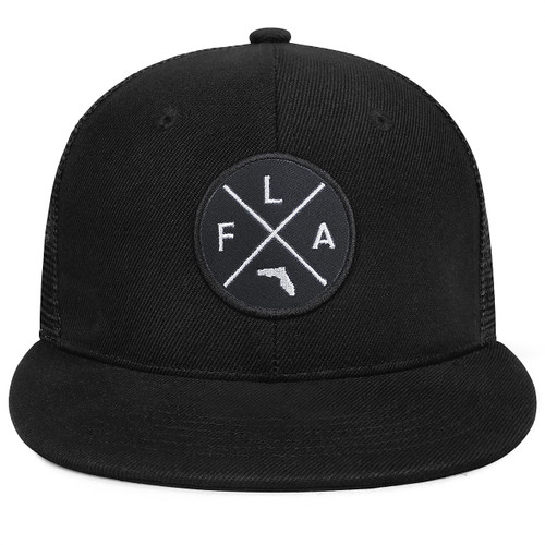 Foakecb FLA Florida Flat Brim Snapback Trucker Hat Mesh Hip Hop Flat Bill hat for Men & Women Adjustable Baseball Cap Foakecb FLA Florida Flat Brim Snapback Trucker Hat Mesh Hip Hop Flat Bill hat for Men & Women Adjustable Baseball Cap