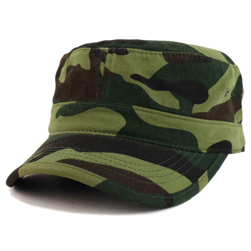 Trendy Apparel Shop Oversize XXL Flat Top Style Army Cap - Camo