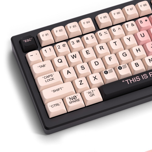 XVX PBT Keycaps - Pink XDA Profile Keycaps 75 Percent, Dye-Sublimation Keyboard Keycaps, Full Size Custom Keycaps Set for 61/64/68/84/87/100/104/108 Cherry MX Mechanical Keyboard, Pink