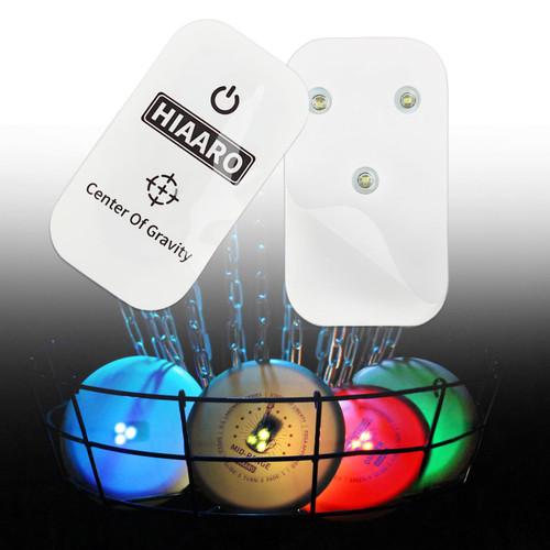 HIAARO 12-Pack Ultra-Lightweight Disc Golf LED Lights for Play Disc Golf in The Night and Other Usage