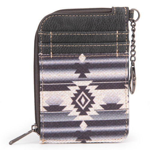 Montana West Wrangler Aztec Card Wallet for Women Western Credit Card Holder with Zipper Pocket FBM-WG2203A-W005BK