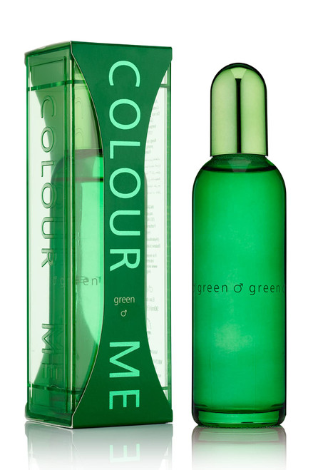 Colour Me Green by Milton-Lloyd - Perfume for Men - Amber Fougere Scent - Opens with Citrus Bergamot and Lemon - Blended with Patchouli and Jasmine - Evokes Strong Masculinity - 3 oz EDP Spray