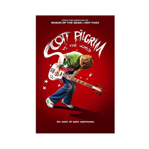 THUMPRO Scott Pilgrim Vs.The World Movie Canvas Poster Wall Art Decor Print Picture Paintings for Living Room Bedroom Decoration Unframe-12x18inch(30x45cm)