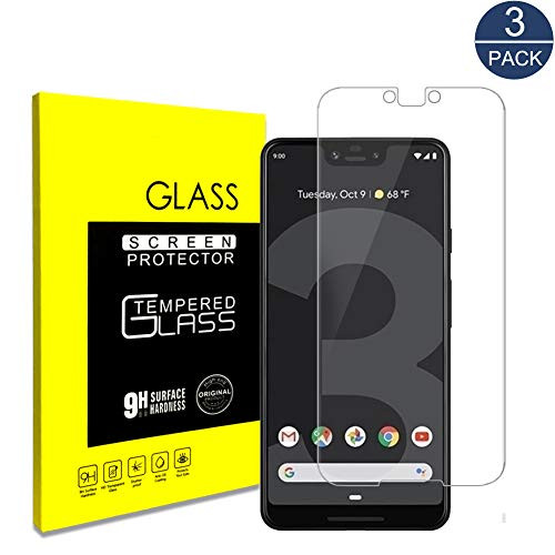 for Google Pixel 3 XL Screen Protector, [3 Pack][Case Friendly] Tempered Glass, 9H Hardness, Bubble Free, Compatible with Google Pixel 3 XL Clear